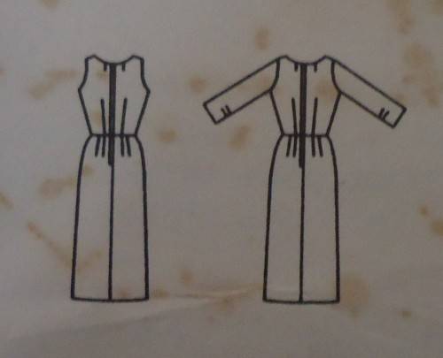 VINTAGE BUTTERICK PATTERN 3464 ONE PIECE DRESS SIZE16 BUST 36" COMPLETE & UNCUT