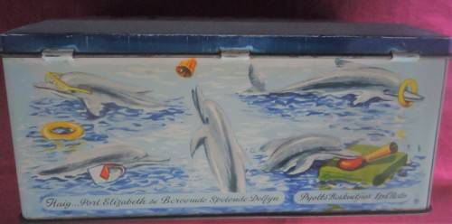 VINTAGE PORT ELIZABETH OCEANARIUM - PYOTT BISCUITS HINGED TIN
