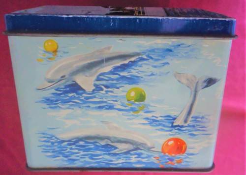 VINTAGE PORT ELIZABETH OCEANARIUM - PYOTT BISCUITS HINGED TIN