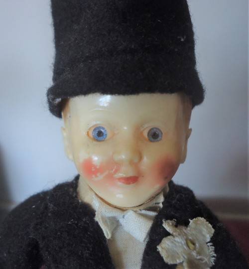 V/VINTAGE BLOEMFONTEIN CASTLE DOLL SAILOR & FORMAL EVENING WEAR-CAPE TOWN CASTLE BRASS ASHTRAY