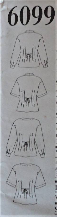 NEW LOOK 6099 SET OF BLOUSES SIZE 8-18 COMPLETE