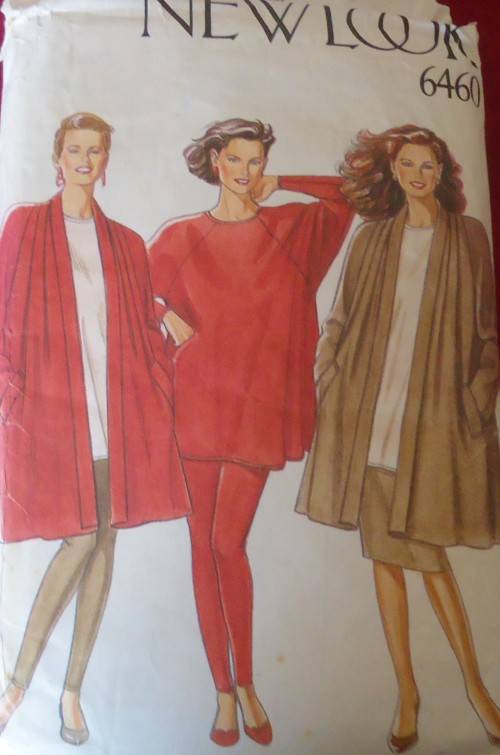 NEW LOOK 6460 LOOSE FIT JACKET-TOP-LEGGINGS-SKIRT SIZE 8-18 COMPLETE