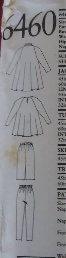 NEW LOOK 6460 LOOSE FIT JACKET-TOP-LEGGINGS-SKIRT SIZE 8-18 COMPLETE