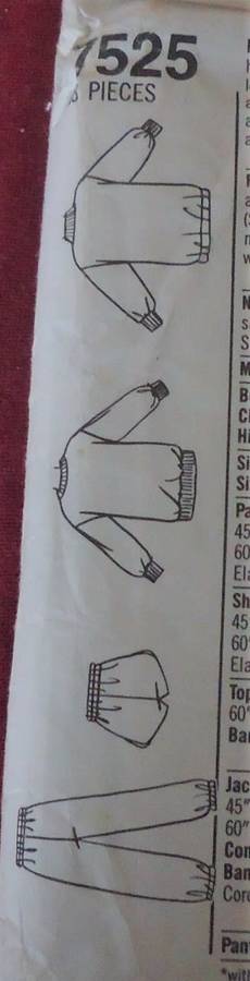 SIMPLICITY 7525 MEN TRACKSUIT PANTS-SHORTS-JACKET-KNIT TOP SIZE XS-XL30-48` SEE LISTING