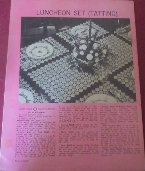 PARAGON NEW MODERN TATTING DESIGNS BOOK NO 112- 16 PAGE A4 SIZE