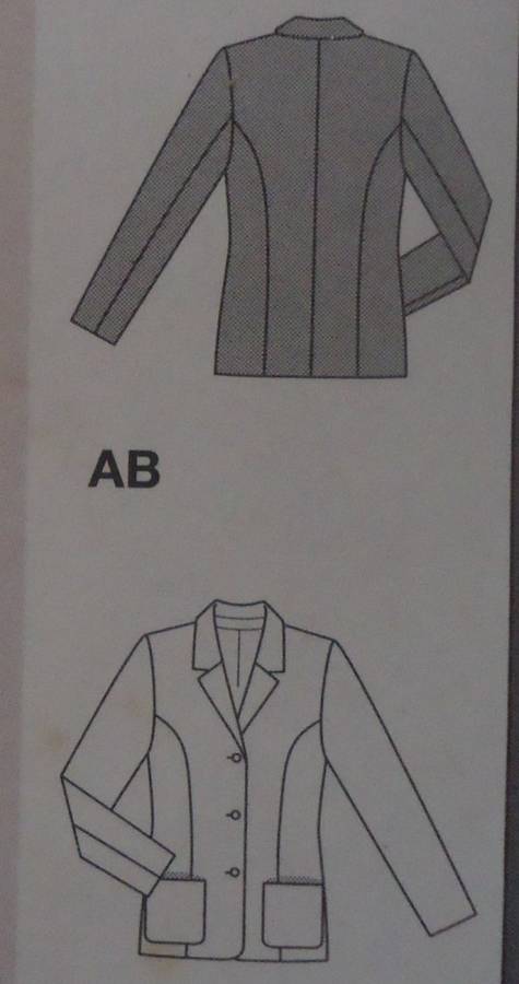 BURDA 8684 JACKET SIZE 10-12-14-16-18-20-22-24 COMPLETE