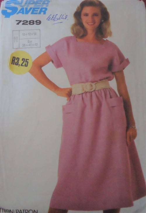 SIMPLICITY 7289 PULLOVER DRESS -SIZE N10-12-14  COMPLETE
