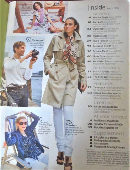 BURDA -A WORLD OF FASHION -SOUTH AFRICA -MARCH 2009-ALL PATTERNS & INSTRUCTIONS INC 100 PAGES
