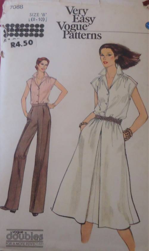 VERY EASY VOGUE 7088 BLOUSE-SKIRT-PNTS SIZE B  8 - 10 COMPLETE