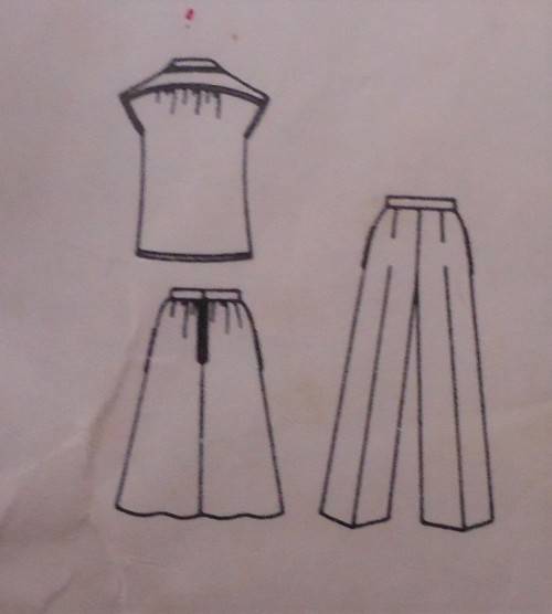 VERY EASY VOGUE 7088 BLOUSE-SKIRT-PNTS SIZE B  8 - 10 COMPLETE