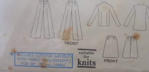 VOGUE 8713 JACKET-SHIRT-SKIRT & PANTS SIZE 20 COMPLETE - ZIPLOC BAG