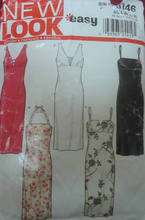 NEW LOOK PATTERNS 6146 STUNNING HI-BODICE FITTED DRESSES SIZE6-16 - COMPLETE-ZIPLOC BAG