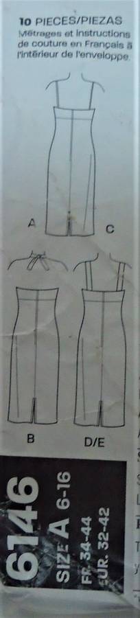 NEW LOOK PATTERNS 6146 STUNNING HI-BODICE FITTED DRESSES SIZE6-16 - COMPLETE-ZIPLOC BAG