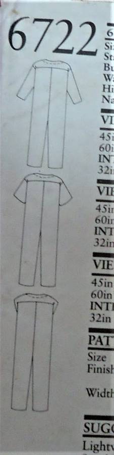 NEW LOOK  6722 JUMPSUIT 6 SIZES IN ONE 8-18 -COMPLETE-UNCUT-F/FOLDED