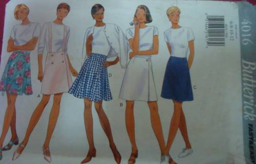 BUTTRICK PATTERNS 4016 SET OF SKIRTS SIZE 6-8-10-12 COMPLETE