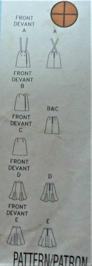 BUTTRICK PATTERNS 4016 SET OF SKIRTS SIZE 6-8-10-12 COMPLETE