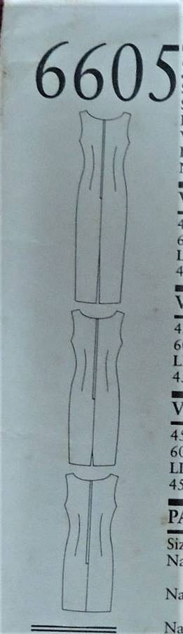 NEW LOOK PATTERNS 6605 STUNNING FITTED DRESS SIZE 6 - 16 COMPLETE