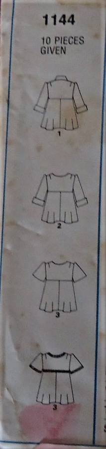 STYLE 1144 SET OF TOPS SIZE 12 BUST87 CM/34"  COMPLETE