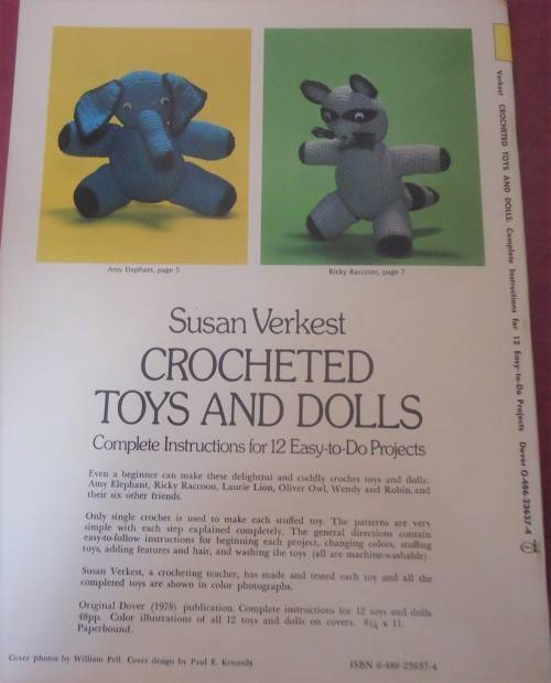 CROCHETED TOYS AND DOLLS - SUSAN VERKEST - DOVER NEEDLEWORK SERIES  40 PAGES WITH PATTERNS