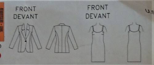 BUTTERICK 5981 JACKET & DRESS SIZE B14-16-18 COMPLETE