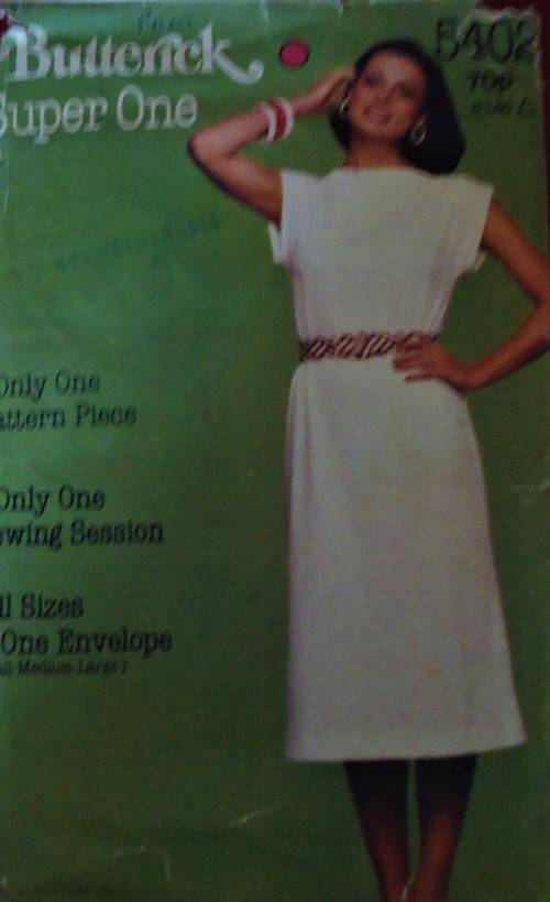 BUTTERICK 5402 SEMI FITTED TUBULAR DRESS SIZE 8-18 COMPLETE-CUT SIZE 16-18