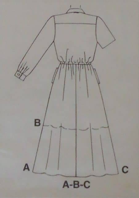 McCALLS 8427 DRESS & BELT SIZE C=10-12-14 SEE LISTING