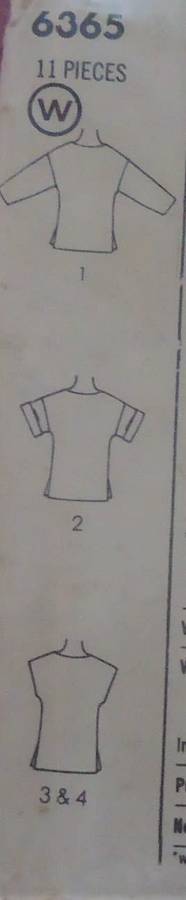 VINTAGE SIMPLICITY 6365 PULLOVER TOPS SIZE 12 SEE LISTING