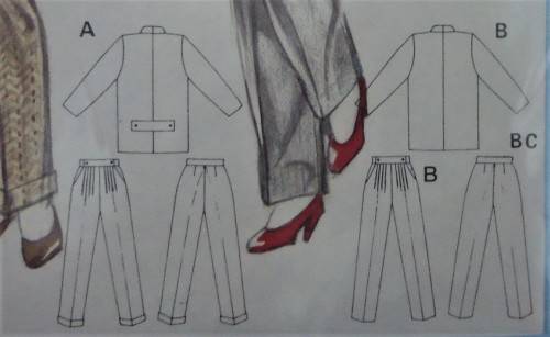 BURDA PATTERN 6461 JACKET and PANTS SIZES 10-12-14-16-18-20-40 COMPLETE-UNCUT-F/FOLDED