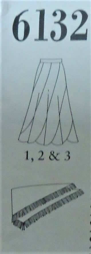 NEW LOOK PATTERNS 6132 PANNELLED SKIRTS & SCARF SIZES 8-18  COMPLETE-UNCUT-F/FOLDED