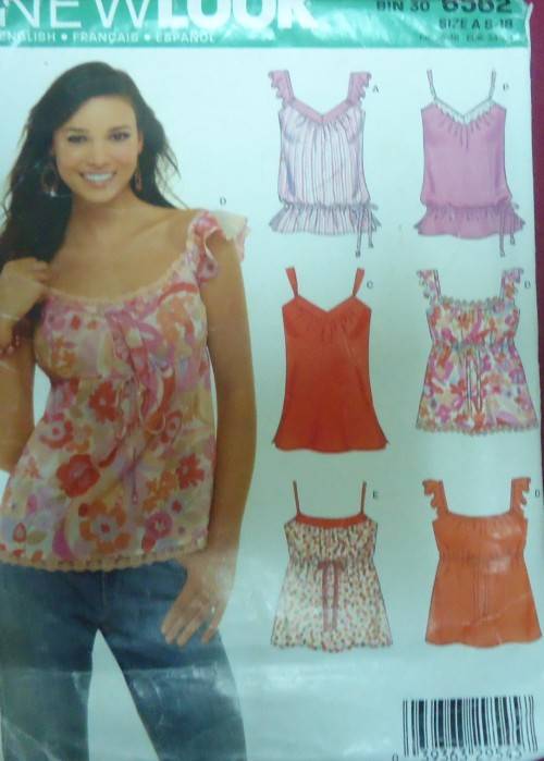 NEW LOOK PATTERNS 6562 STUNNING TOPS SIZES8 - 18 SEE LISTING