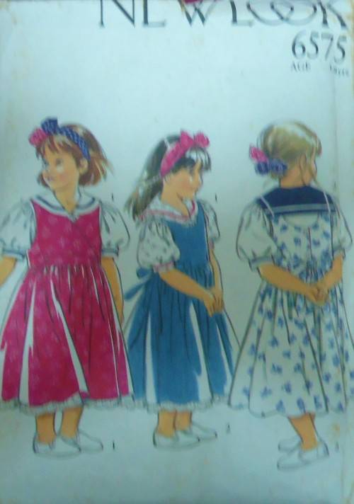 NEW LOOK PATTERNS 6575 GIRLS DRESSES SIZES 3- 8 YEARS COMPLETE