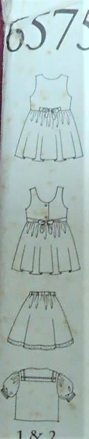 NEW LOOK PATTERNS 6575 GIRLS DRESSES SIZES 3- 8 YEARS COMPLETE