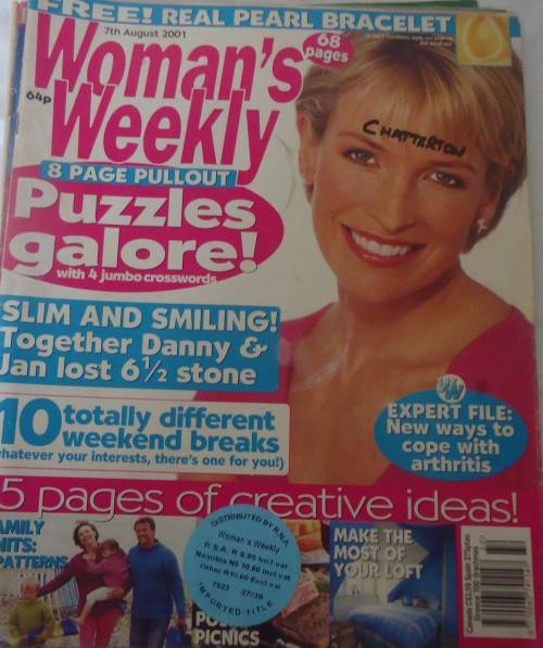 WOMAN`S WEEKLY - 7TH  AUGUST 2001- 68 PAGES