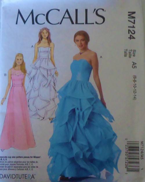 McCALL'S M7124 WoW LINED CLOSE FITTING BODICE DRESSES SIZE A5=6-8-10-12-14 COMPLETE-UNCUT-F/FOLDED