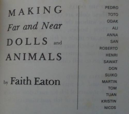 MAKING FAR & NEAR DOLLS - BY FAITH EATON-88 PAGES HARDCOVER