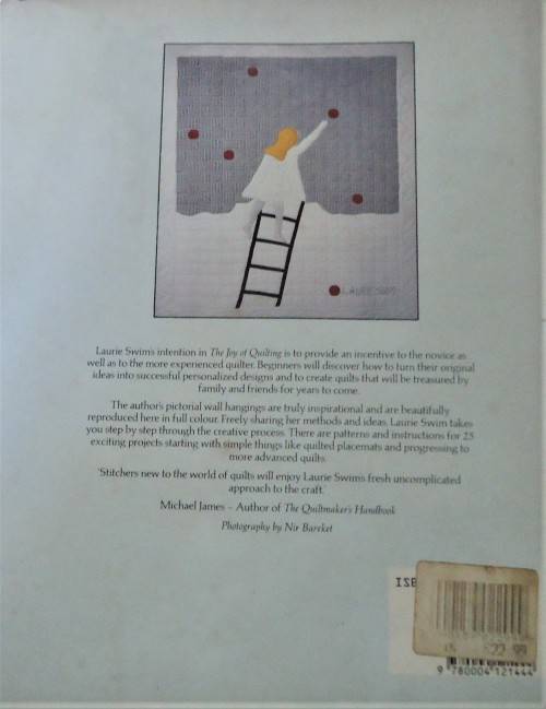 THE JOY OF QUILTING-LAURIE SWIM-100 PG HARDCOVER+DUSTJACKET-SPINE WORN