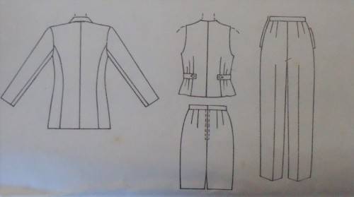McCALLS 9008 LINED JACKET-LINED WAISTCOAT-PANTS-SKIRT SIZE 14 COMPLETE-UNCUT-F/FOLDED