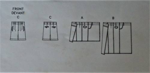 VOGUE 2939  DKNY SKIRT & SHORTS- SIZE 14-16-18 COMPLETE-UNCUT-F/FOLDED