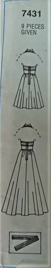 SIMPLICITY 7431 HALTER DRESS IN 2 LENGTHS SIZE 14 BUST 92 CM COMPLETE