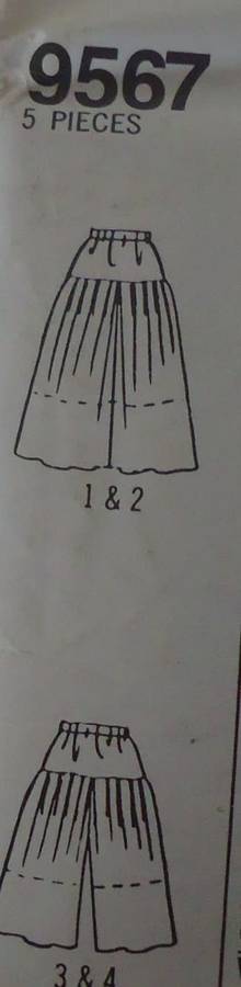SIMPLICITY 9567 PULL ON SKIRT OR CULOTTES SIZE A=6-24 COMPLETE-UNCUT-F/FOLDED