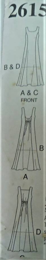STYLE 2615 PANELED FLARED DRESS WITH BACK FEATURE SIZE A=8-18 COMPLETE