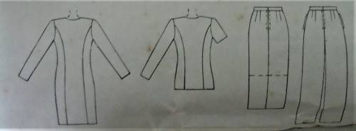 McCALLS 7305 UNLINED JACKET-DRESS-SKIRT-PANTS SIZE D12-14-16 COMPLETE-PART CUT