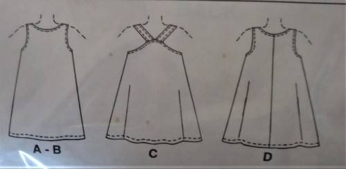 McCALLS 7784 GIRL'S A-LINE JUMPERS SIZE CH=7-8-10 YEARS COMPLETE-ZIPLOC