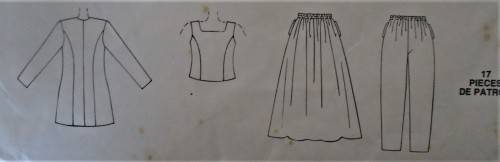 McCALLS 7994 JACKET-VEST-PULL ON PANTS-PULL ON SKIRT SIZE B8-10-12 - COMPLETE-NO SEWING INSTRUCTION
