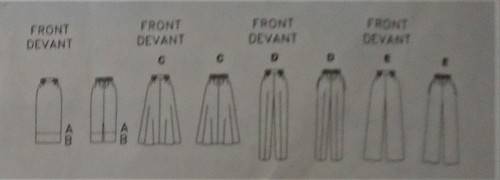 BUTTERICK PATTERN 3133 PULL ON SKIRT & PANTS SIZE 14-16-18 COMPLETE-PART CUT