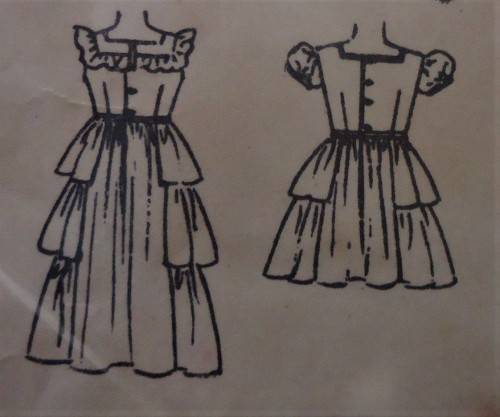 V/BUTTERICK PATTERN 6203 GIRLS PARTY DRESS SIDE TIER SKIRT SIZE 6 YEARS BREAST 24" COMPLETE-ZIPLOC