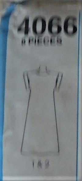 STYLE 4066 PULLOVER DRESS  SIZE 10-12-14 COMPLETE-UNCUT-F/FOLDED