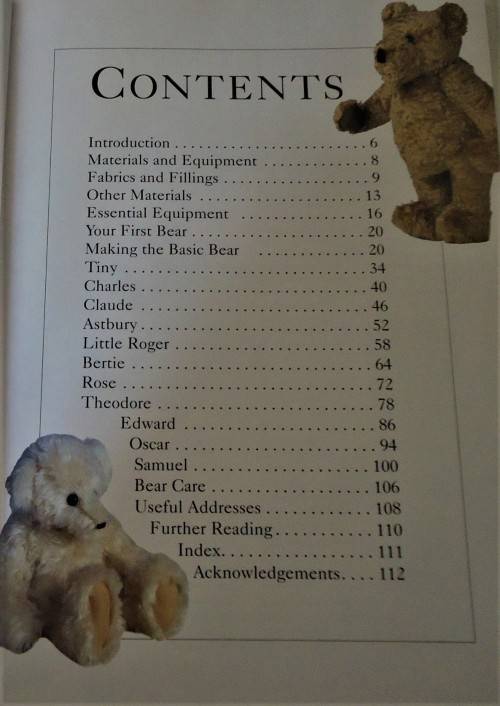 FAVOURITE BEARS TO MAKE & TREASURE - JULIA JONES-116 PAGES HARD COVER WITH PATTERNS & DUST COVER