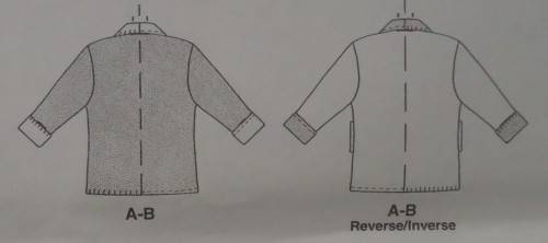 McCALLS 3024 REVERSIBLE COAT SIZE Y=XS-N (4-14) COMPLETE-UNCUT-F/FOLDED