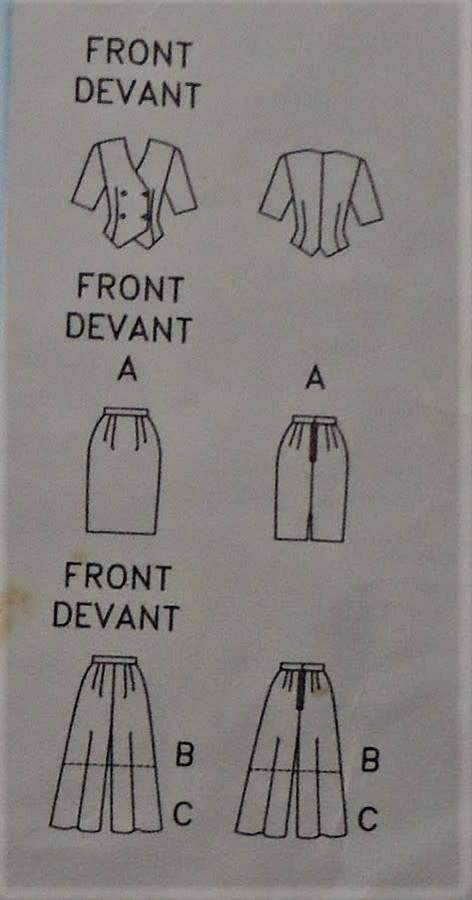 BUTTERICK 5506 TOP-SKIRT-SPLIT SKIRT - SIZE 12-14-16 COMPLETE - NO SEWING INSTRUCTIONS